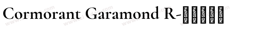 Cormorant Garamond R字体转换